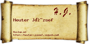 Heuter József névjegykártya